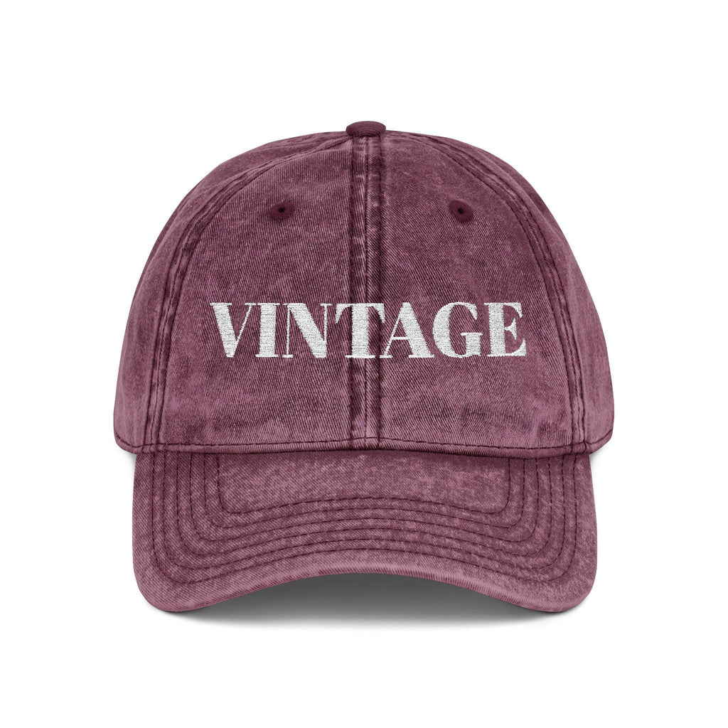 Vintage embroidered cap | distressed text dad hat