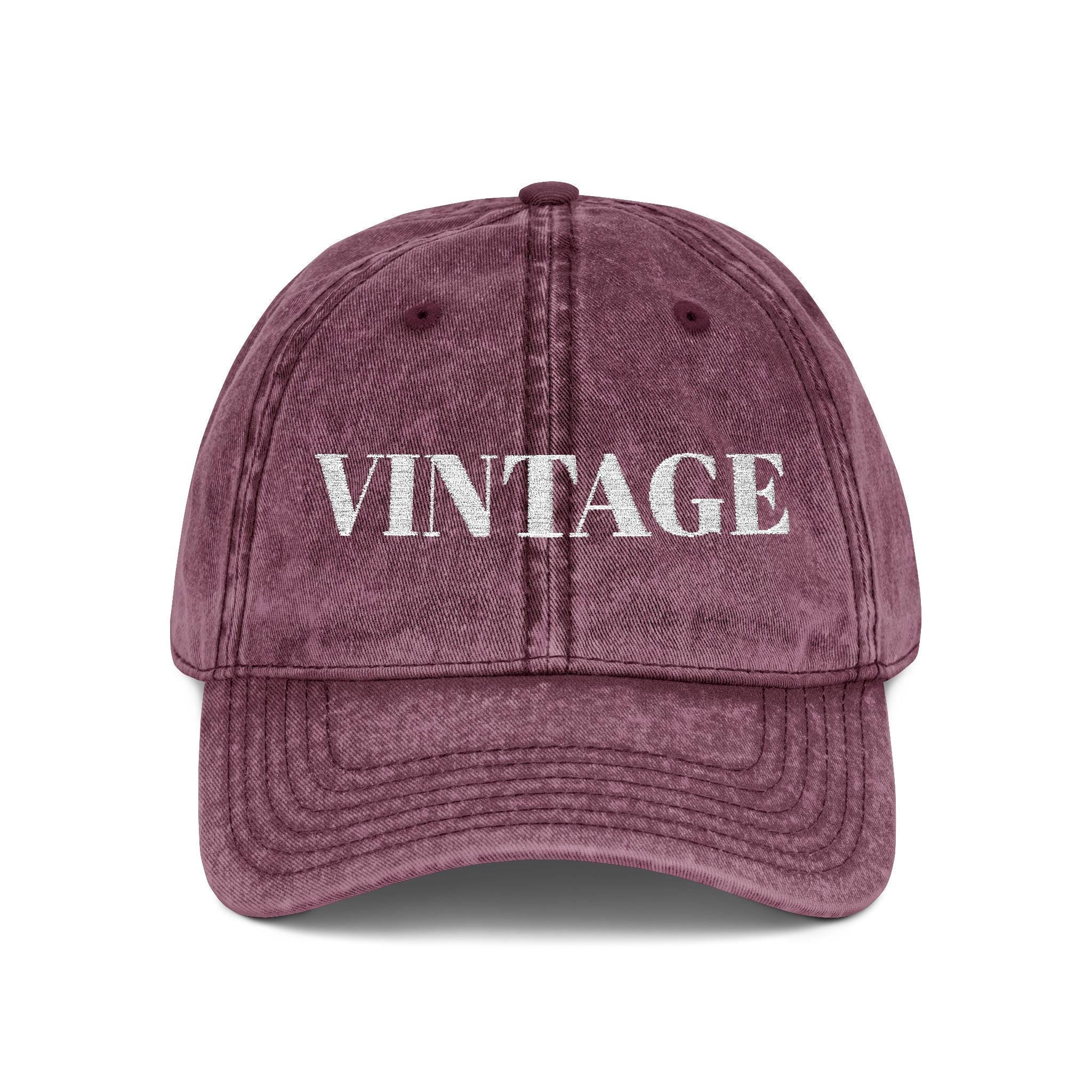 Vintage embroidered cap | distressed text dad hat