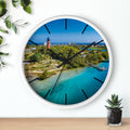 Jupiter Inlet Lighthouse 10" Wooden Wall Clock, Coastal Beach House Decor