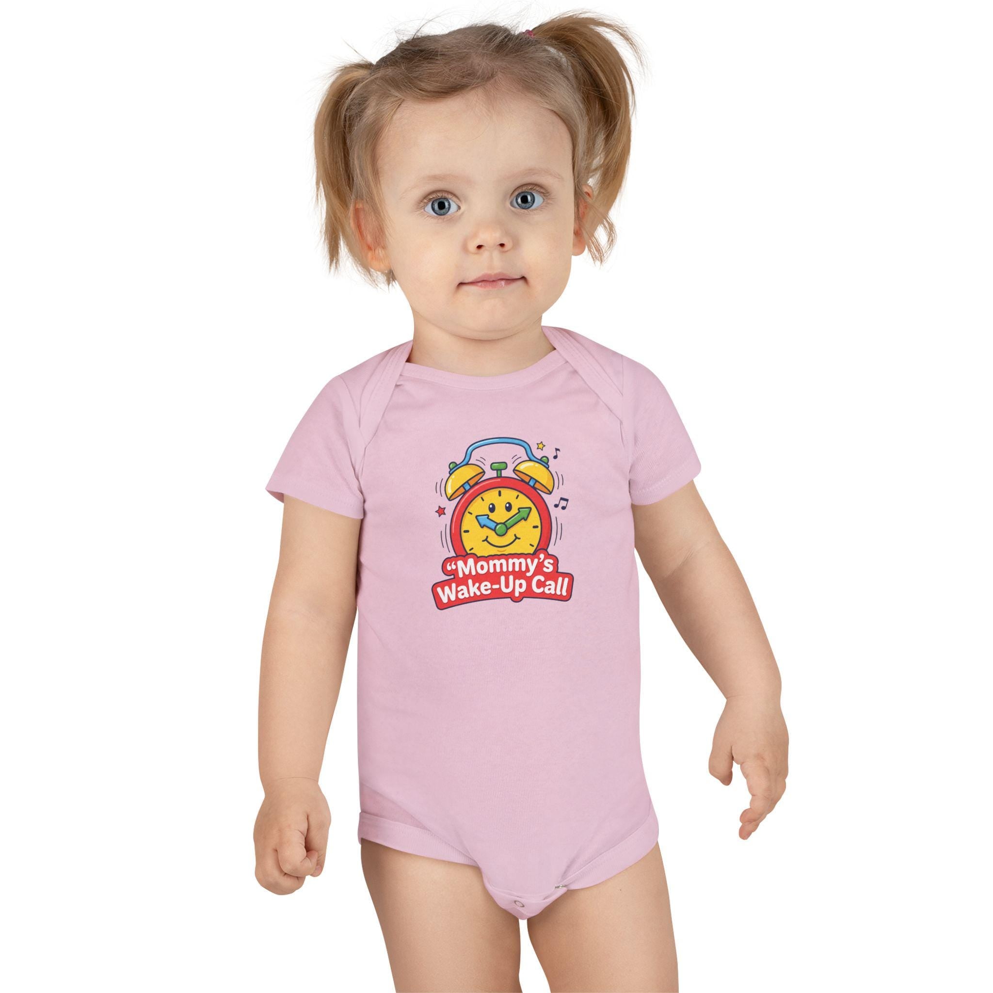 Mommy's Wake-Up Call Baby Onesie, Alarm Clock Baby Bodysuit