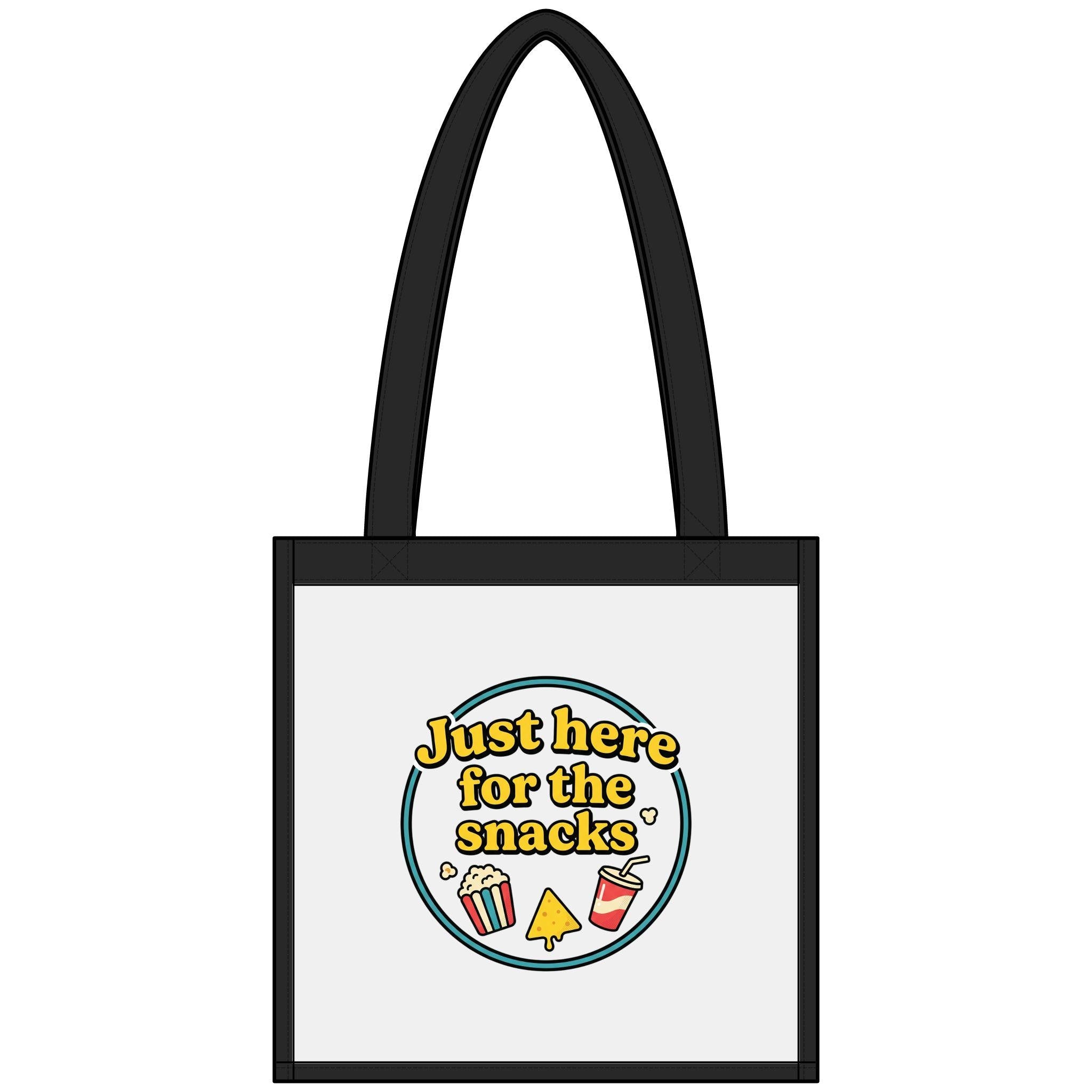 Just Here for the Snacks Tote | Movie Night Snack Bag