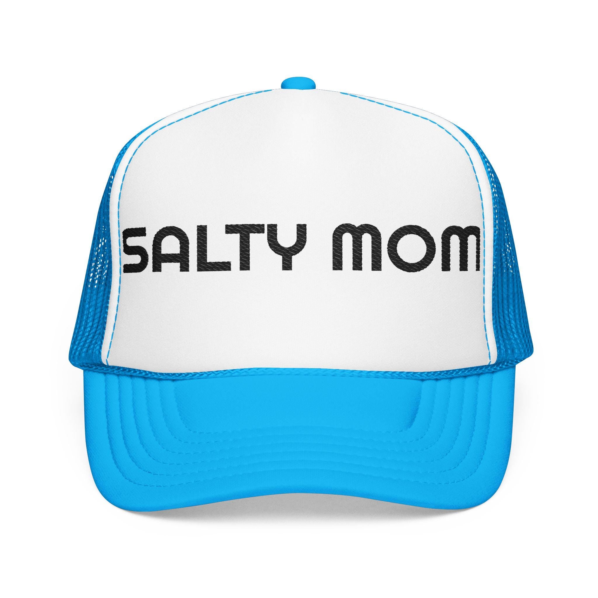 Salty Mom Trucker Hat, Foam Front, Mesh Back, Salt Life, Mom Hat, Beach Hat, Funny Hat, Beach Lover Hat, Girly Hat, Mom Gift, Coastal Gift