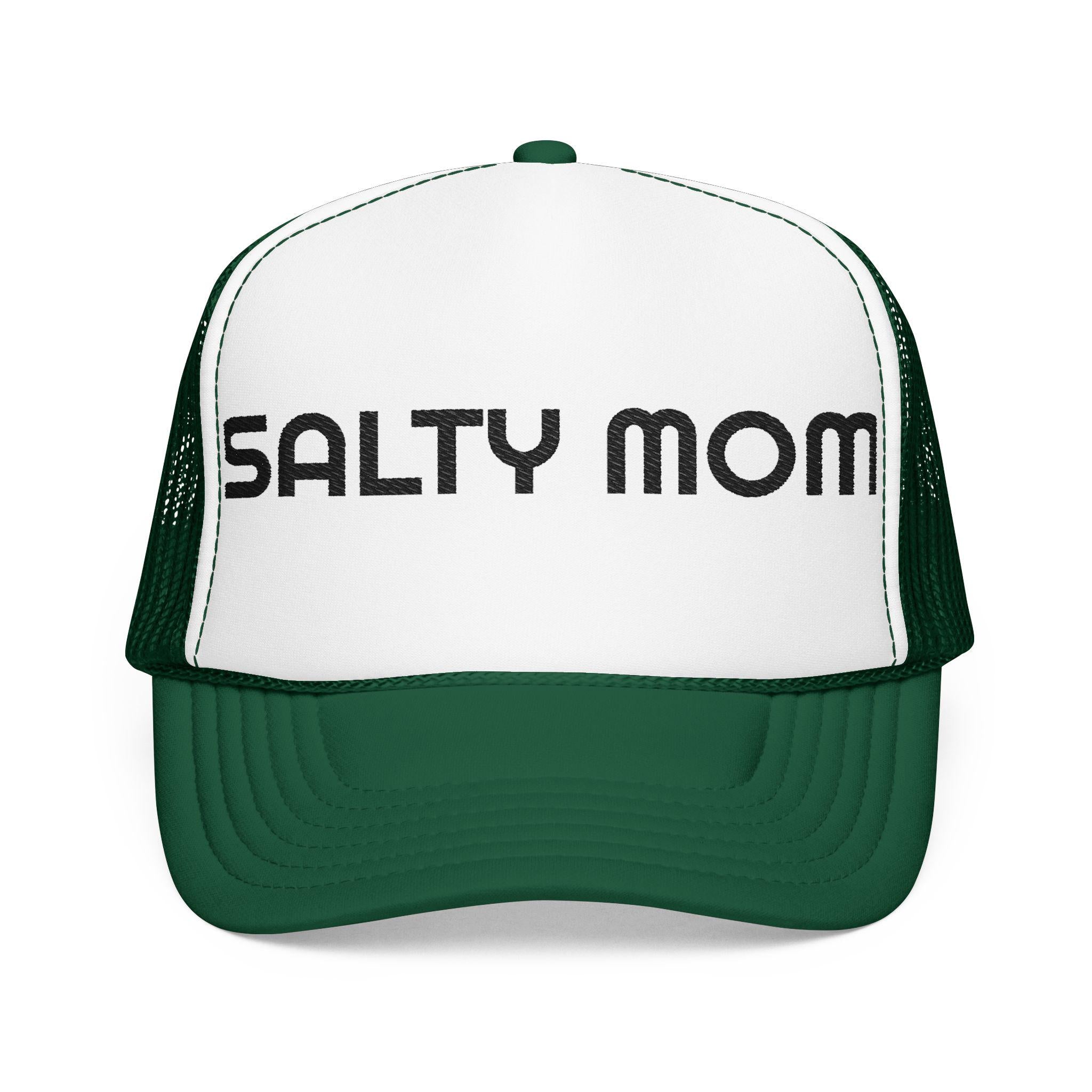 Salty Mom Trucker Hat, Foam Front, Mesh Back, Salt Life, Mom Hat, Beach Hat, Funny Hat, Beach Lover Hat, Girly Hat, Mom Gift, Coastal Gift