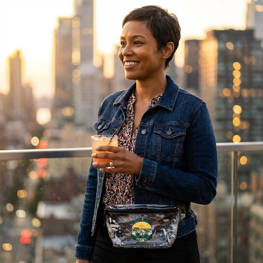 Cruise Mode On Transparent Fanny Pack | Clear IRIDESCENT Festival Waist Bag