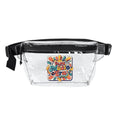 Retro "In My Music Era" Sticker Transparent Fanny Pack | Clear Festival Waist Bag