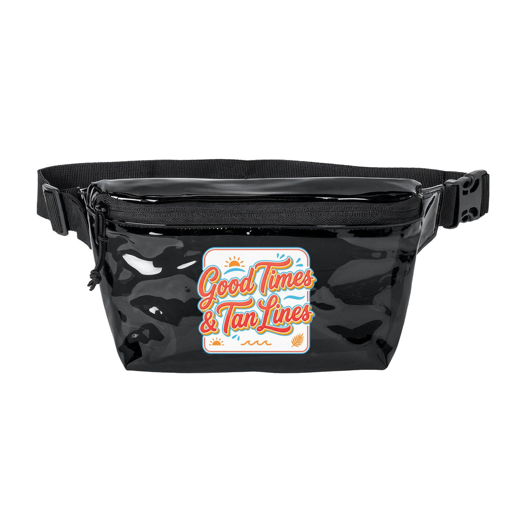 Good Times & Tan Lines Transparent Fanny Pack | Clear Beach Festival Bag