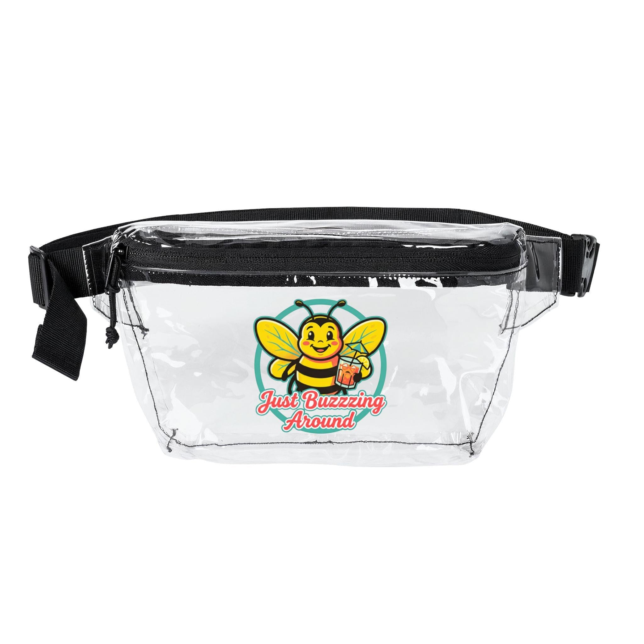Just Buzzing Around bee design Fanny Pack | Transparent or Black