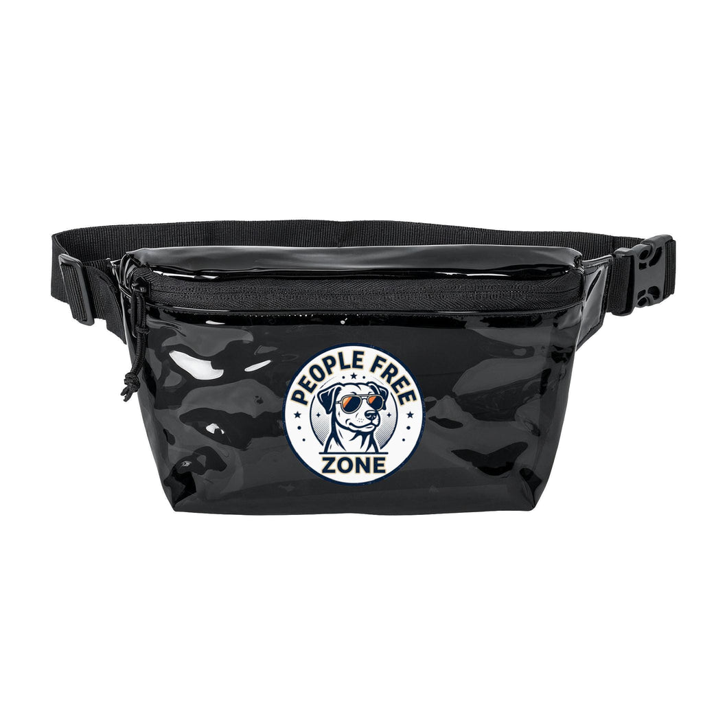 People Free Zone Dog Logo Transparent Fanny Pack | Clear Festival Waist Bag