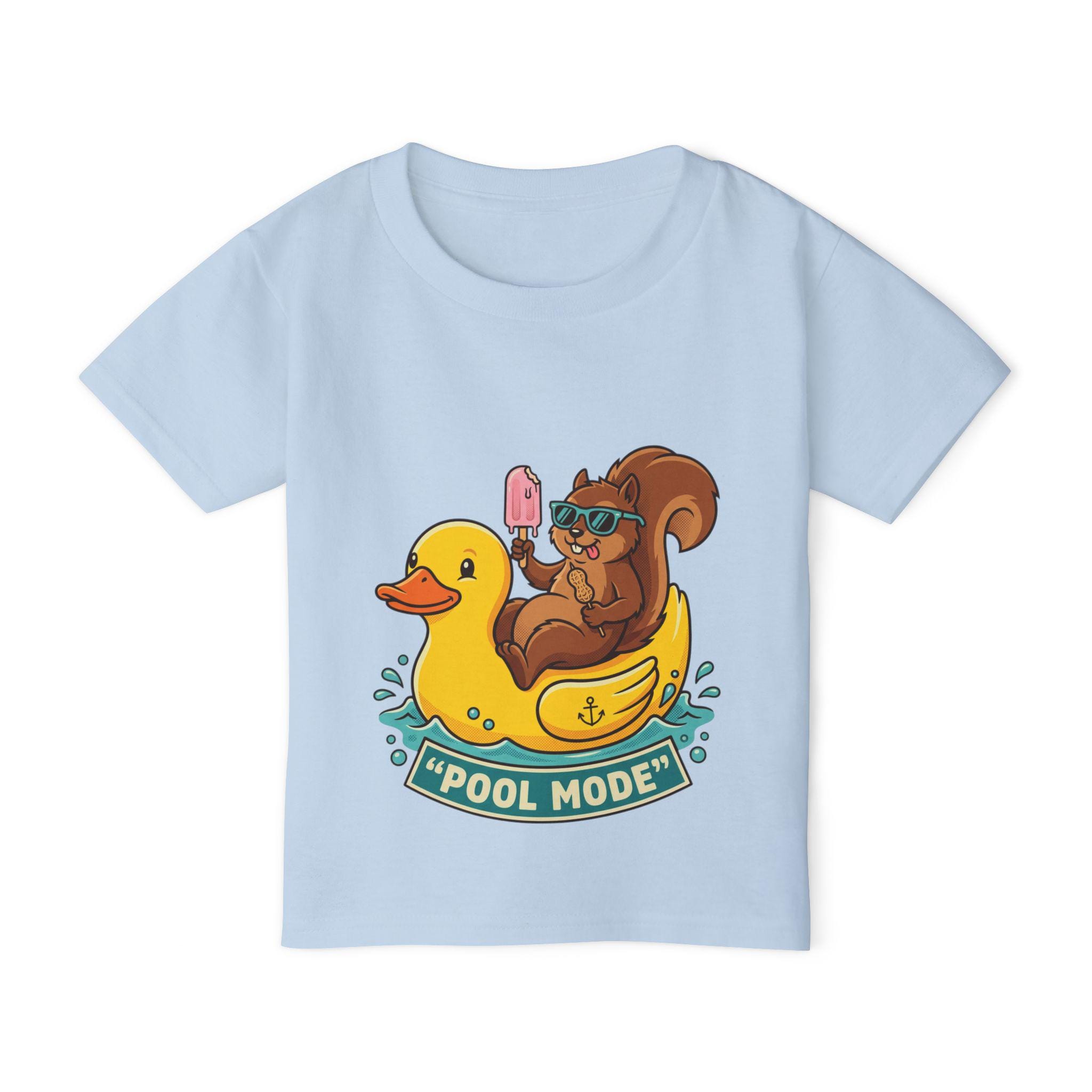 Squirrel on Duck Float 'Pool Mode' Toddler T-shirt | Summer Swim