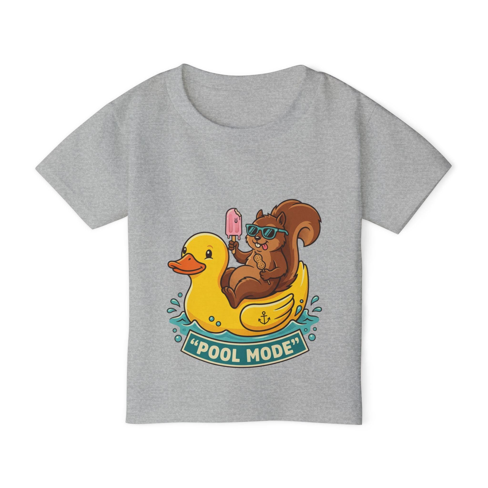 Squirrel on Duck Float 'Pool Mode' Toddler T-shirt | Summer Swim