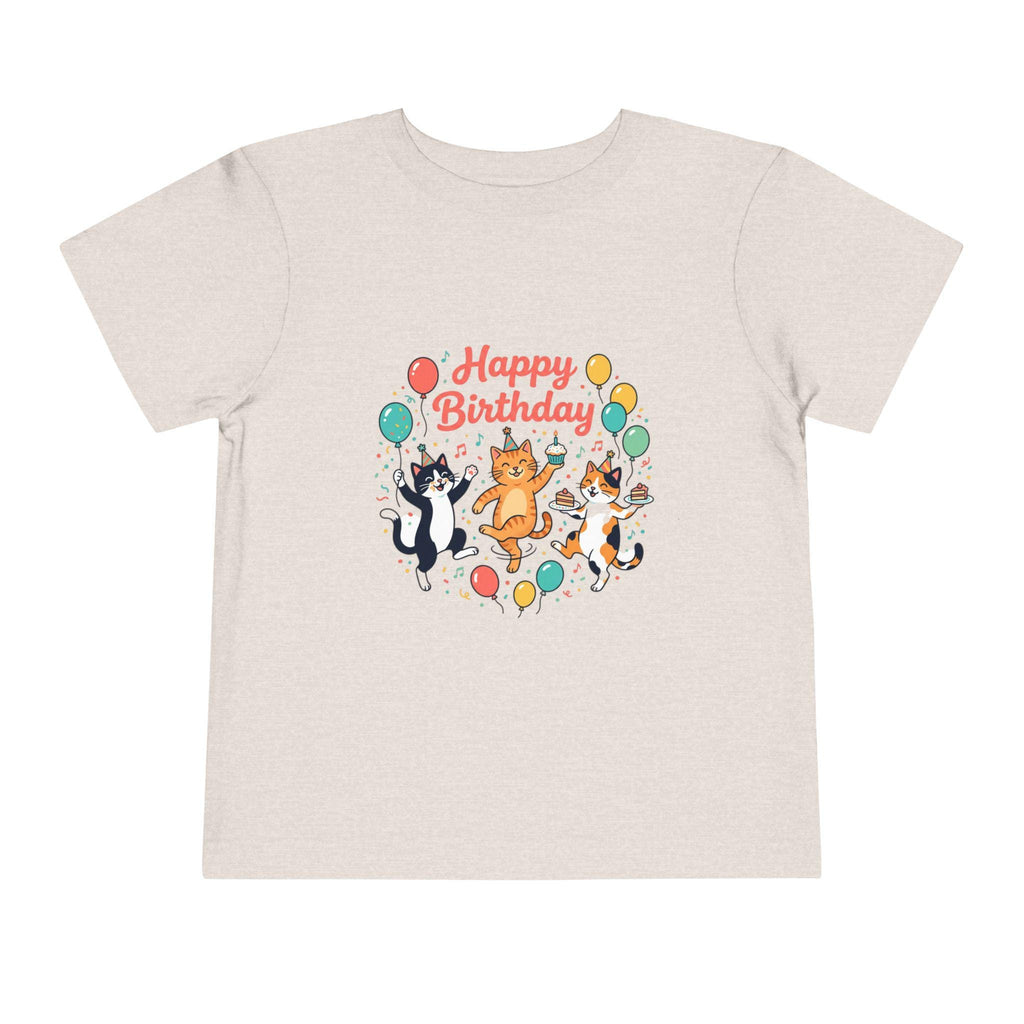 Happy Birthday Dancing Cats Toddler Tee | Balloons, Confetti