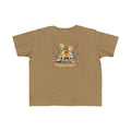 Two Dogs Fishing Toddler Tee | Cartoon Puppy Boat Shirt
