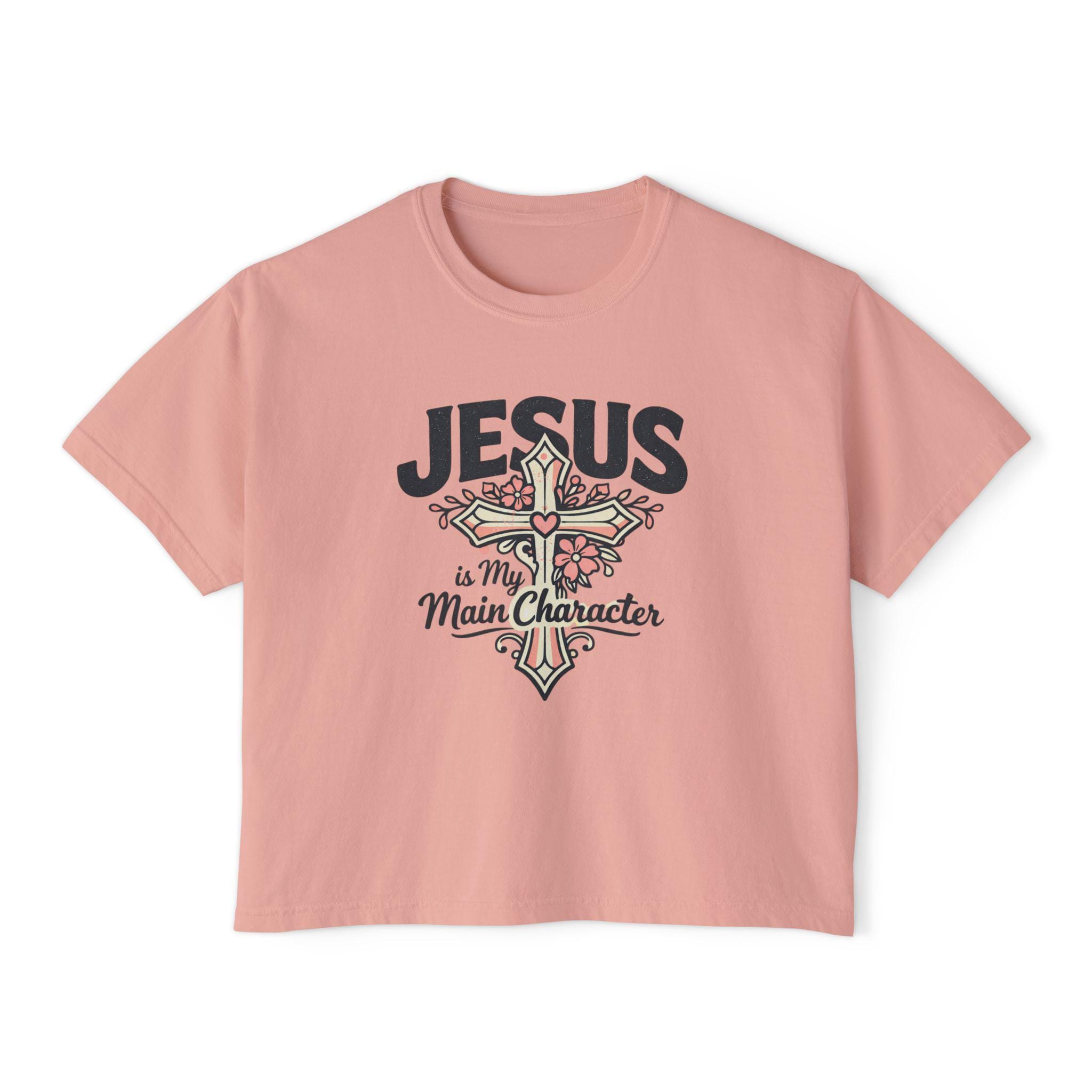 Jesus Is My Main Character Tee | Floral Cross Christian Shirt