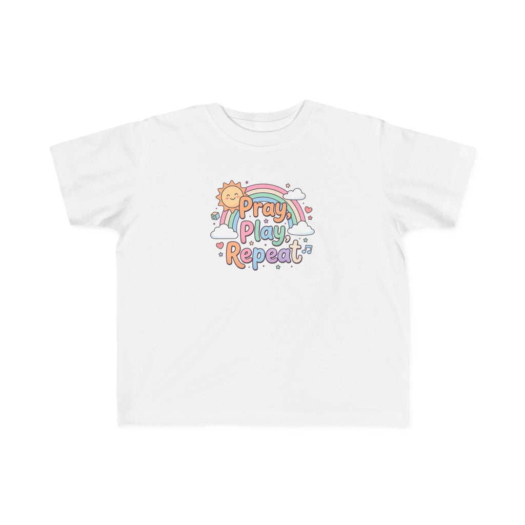 Toddler Tee | Pastel Rainbow Sun Faith Shirt (100% Cotton)