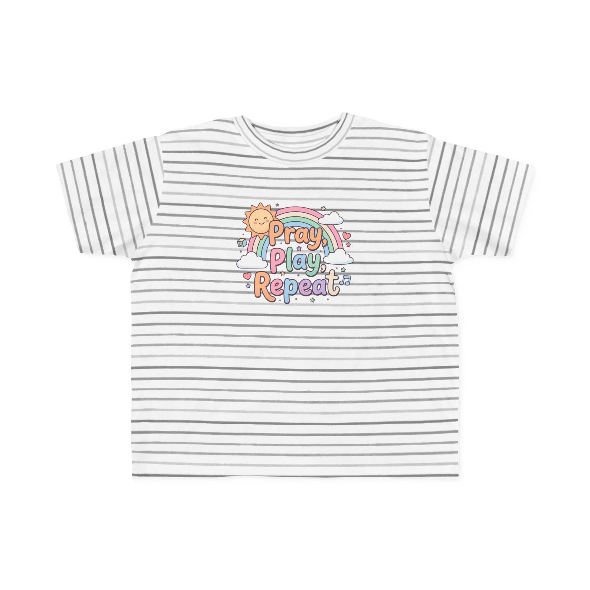 Toddler Tee | Pastel Rainbow Sun Faith Shirt (100% Cotton)