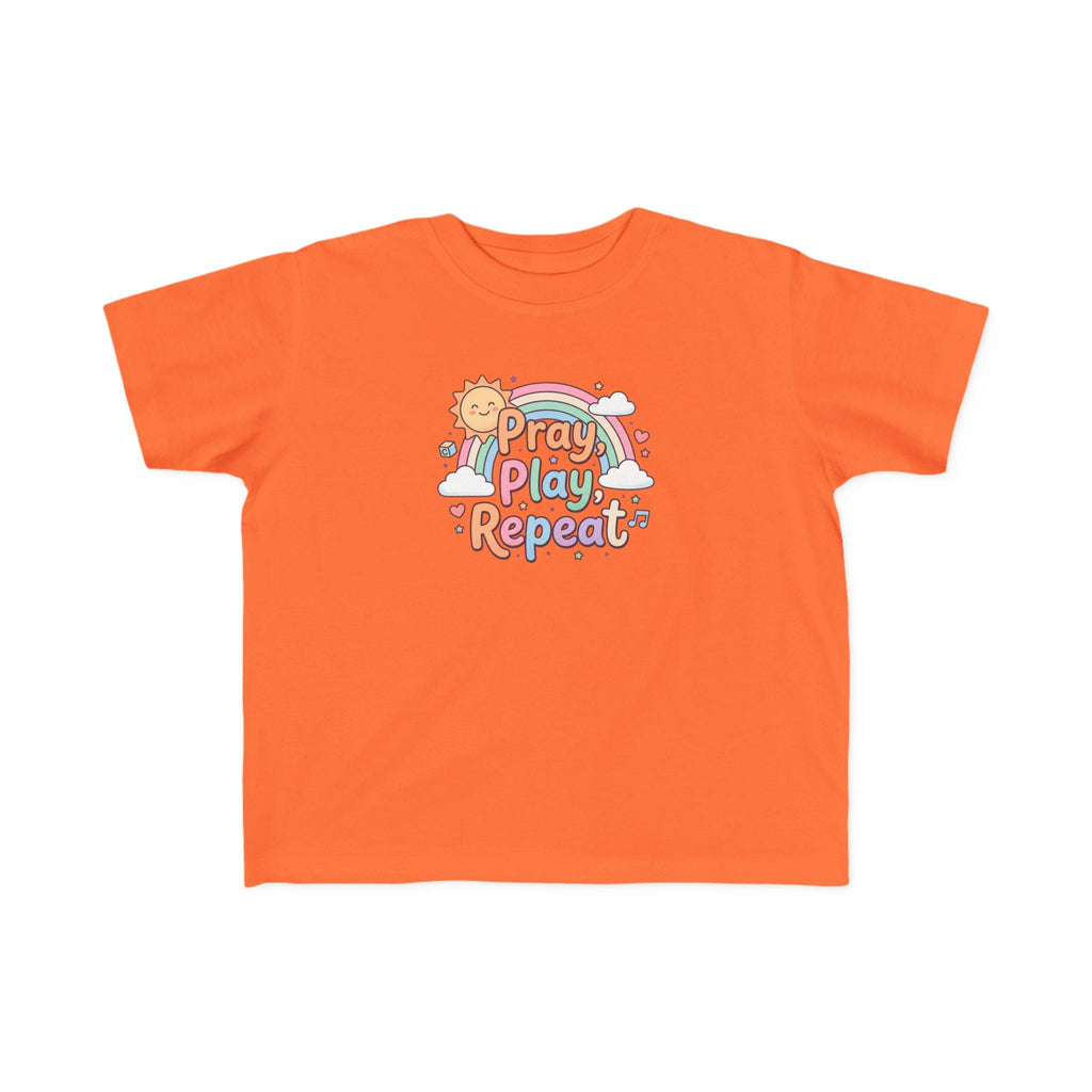 Toddler Tee | Pastel Rainbow Sun Faith Shirt (100% Cotton)