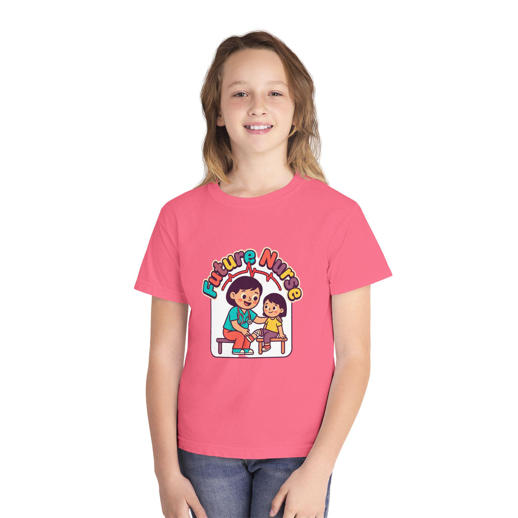 Youth Future Nurse Tee | Playful Healthcare Illustration, Pediatric Care Shirt
