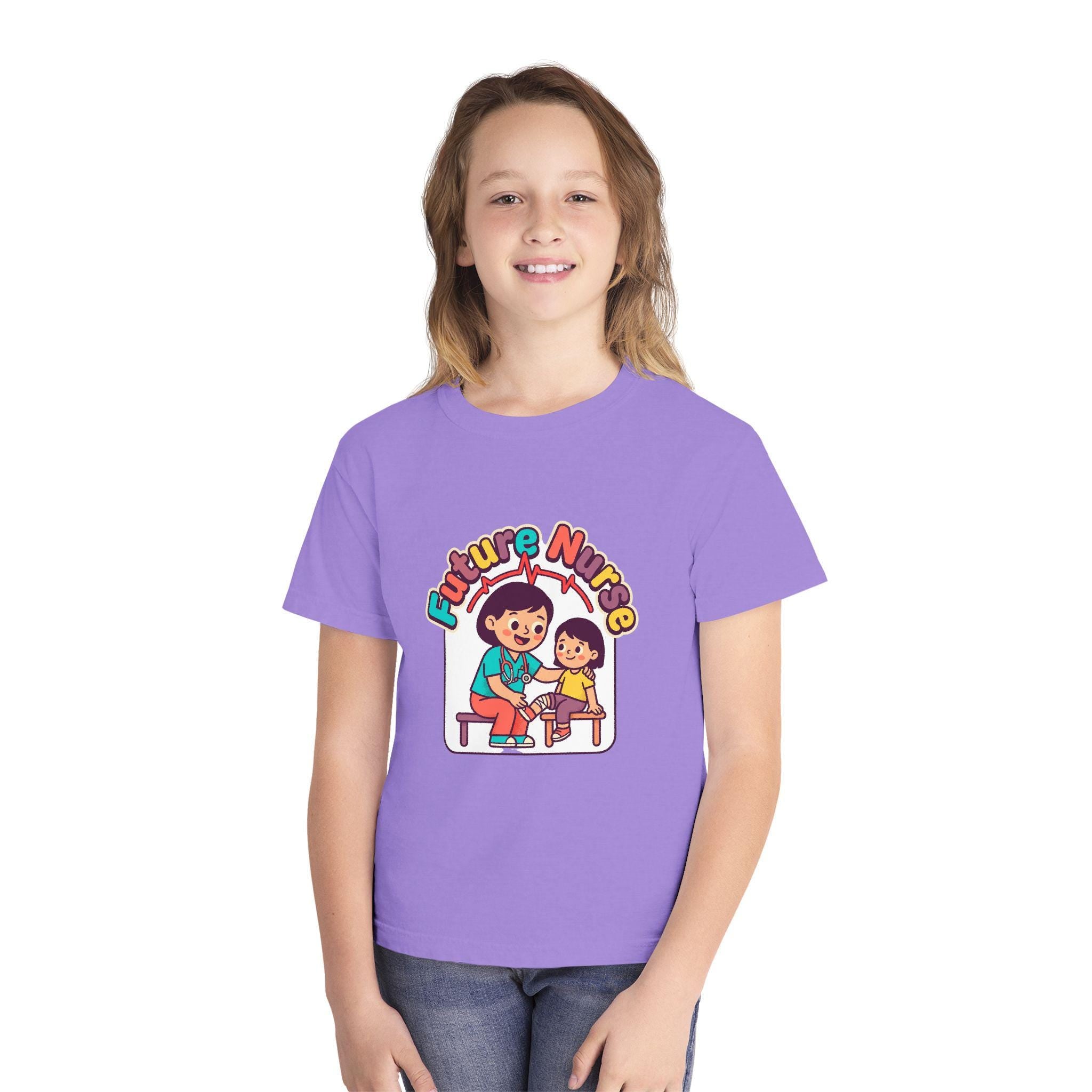 Youth Future Nurse Tee | Playful Healthcare Illustration, Pediatric Care Shirt