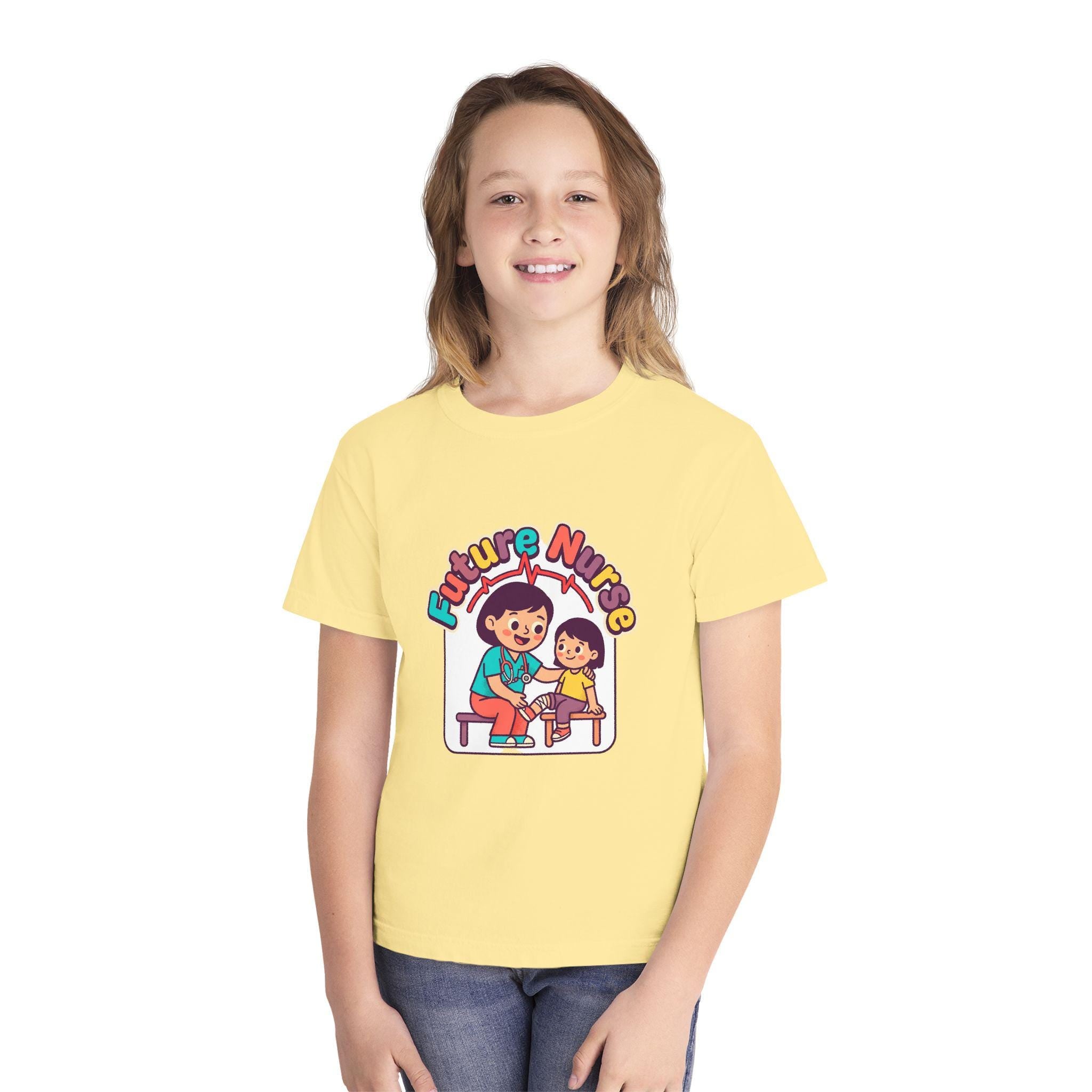 Youth Future Nurse Tee | Playful Healthcare Illustration, Pediatric Care Shirt