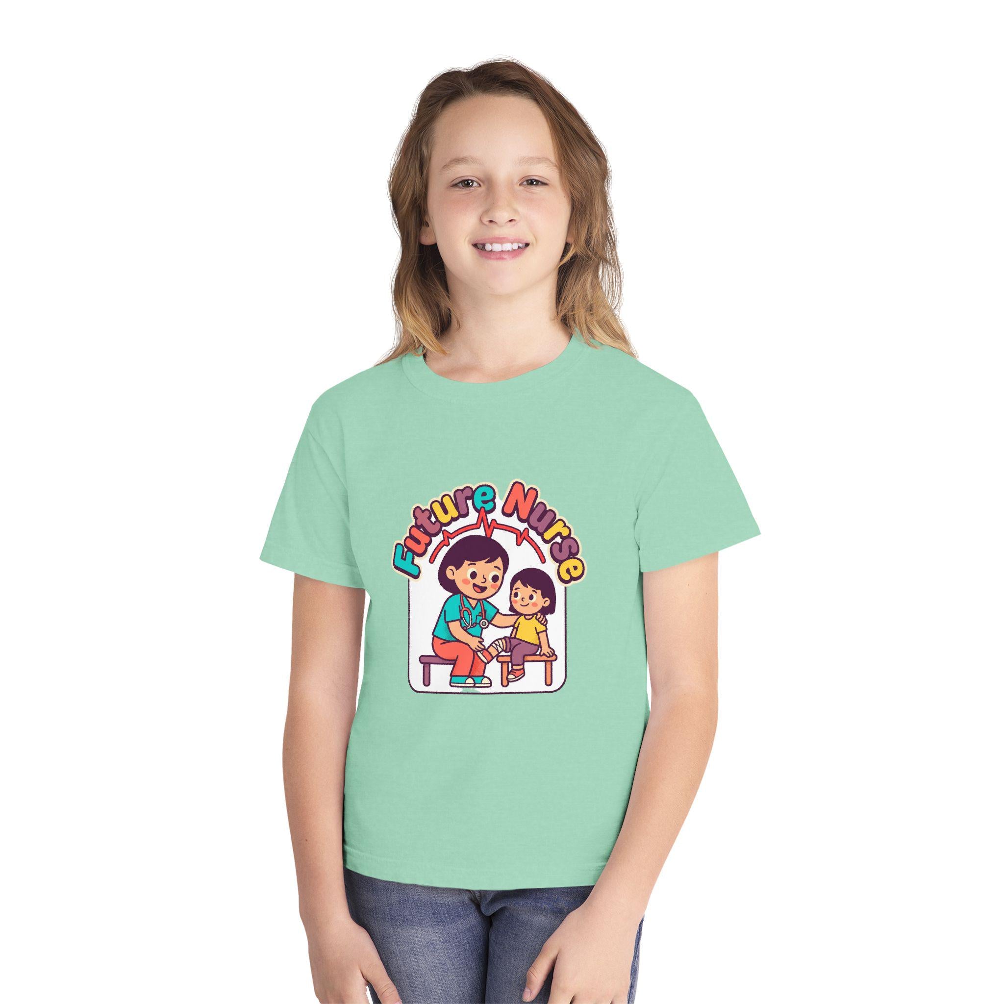 Youth Future Nurse Tee | Playful Healthcare Illustration, Pediatric Care Shirt