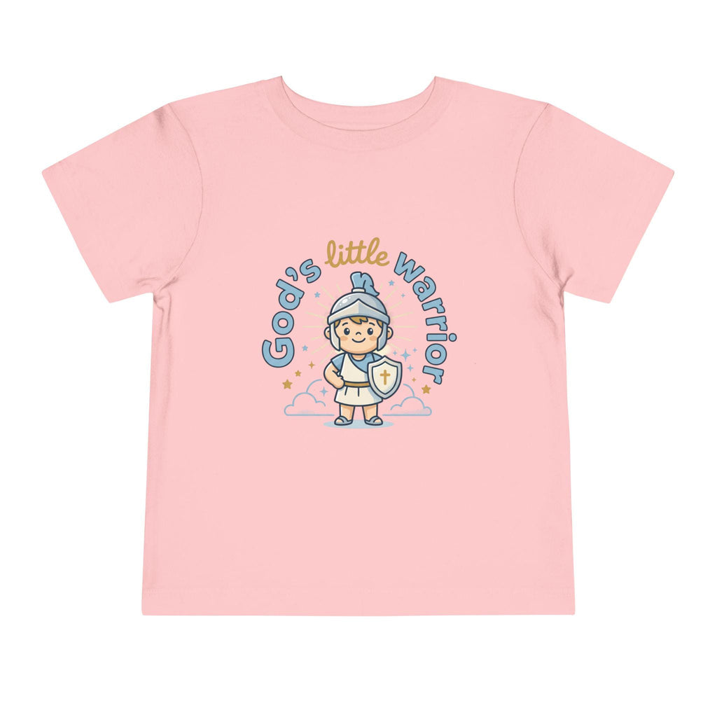 God's Little Warrior toddler tee | Christian knight graphic
