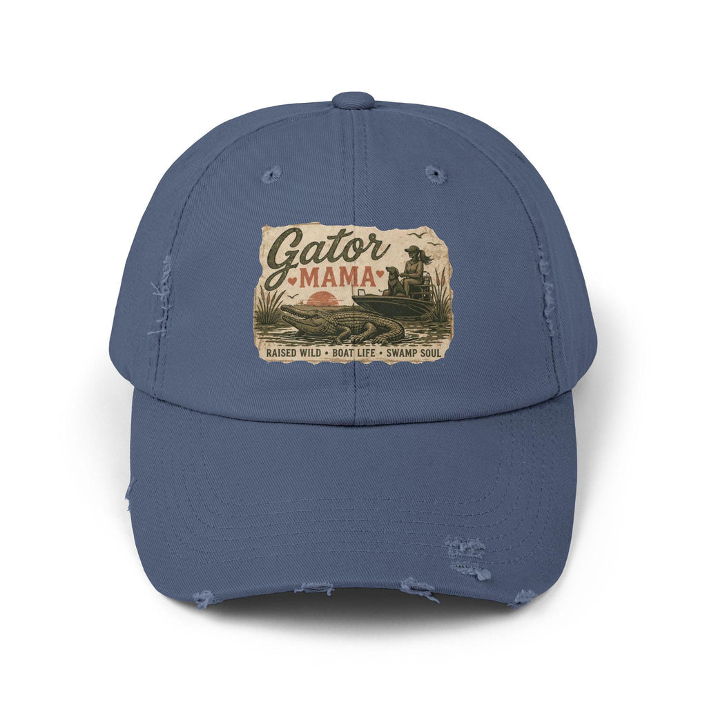 Gator Mama distressed patch Cap | alligator swamp vintage design