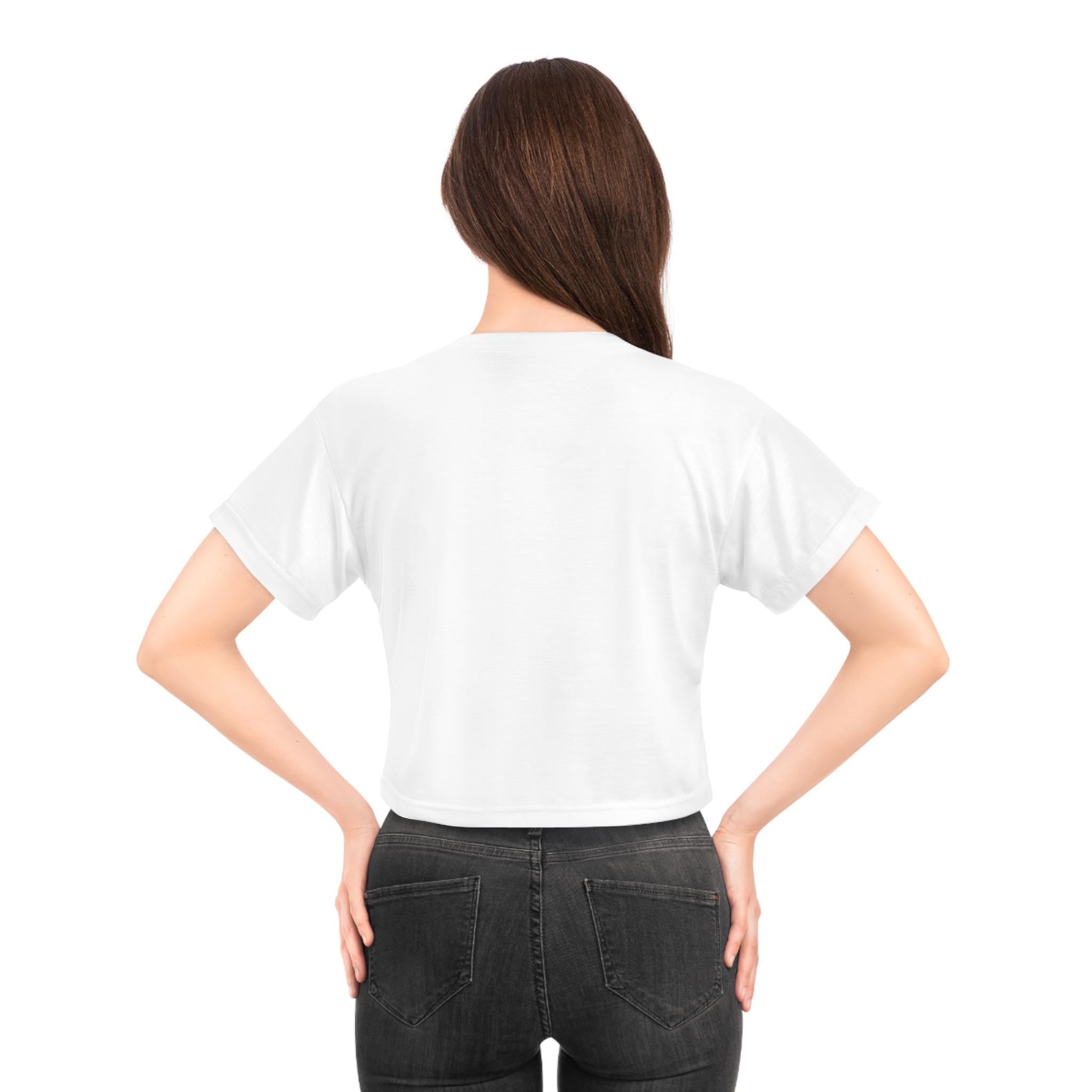 Starfish Tan Lines Crop Tee | Retro Beach Ocean Graphic