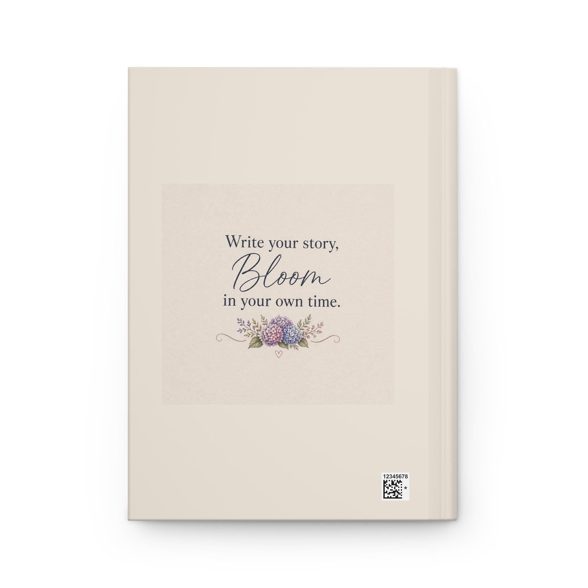 Bloom where you are planted Hardcover Journal | Floral hydrangea bouquet, butterflies