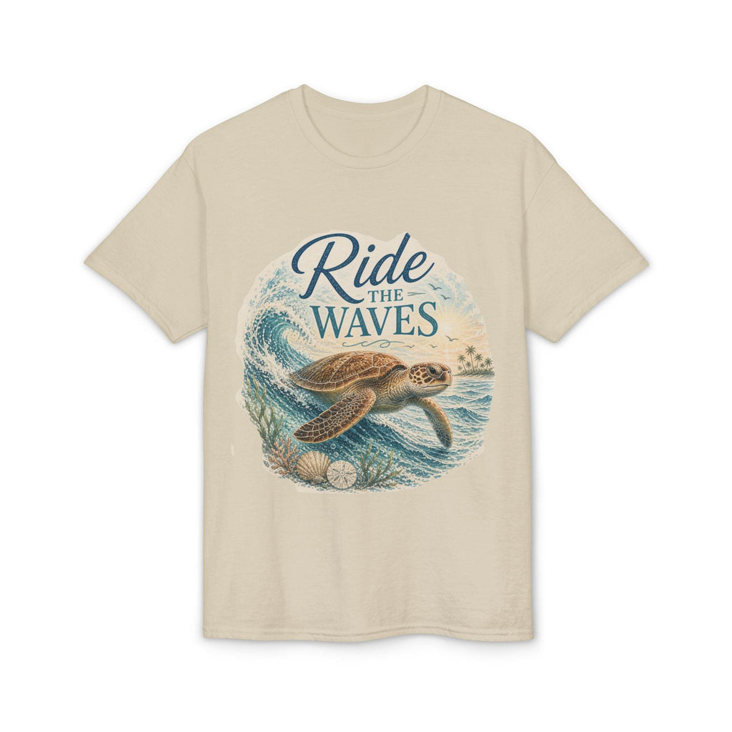 Ride the Waves Sea Turtle T-Shirt | Ocean Wave Graphic Tee