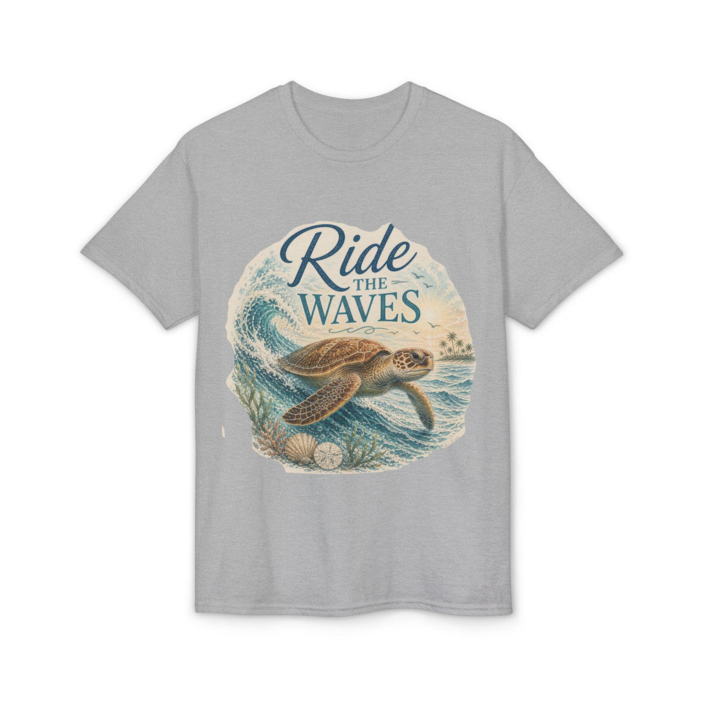 Ride the Waves Sea Turtle T-Shirt | Ocean Wave Graphic Tee