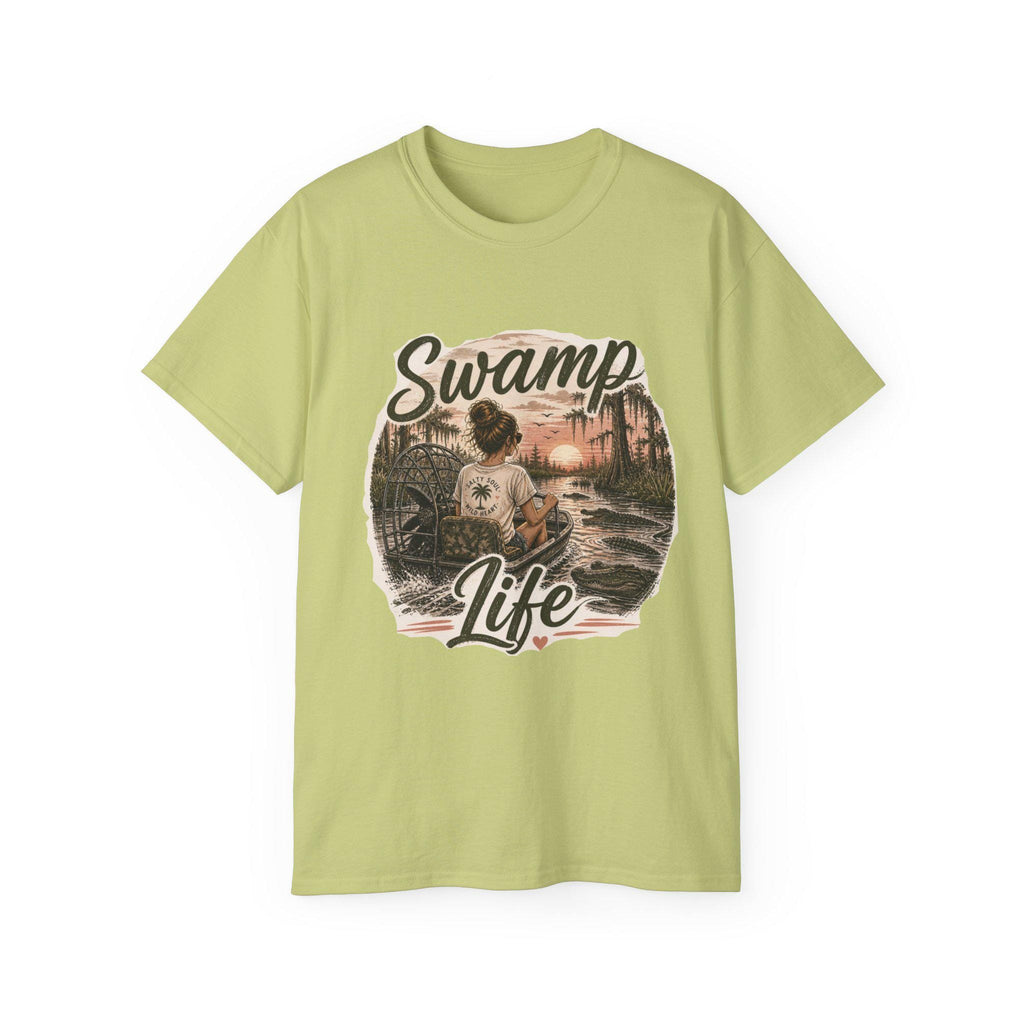 Swamp Life Tee | Alligator Bayou Fishing Scene T-Shirt