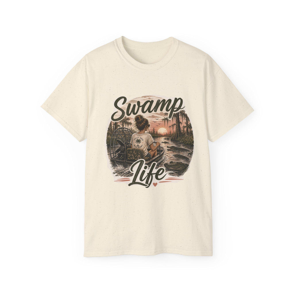 Swamp Life Tee | Alligator Bayou Fishing Scene T-Shirt
