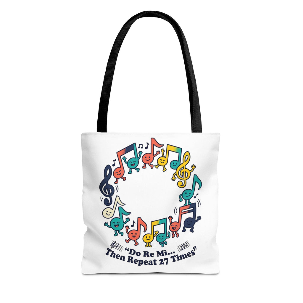 Do Re Mi Circle of Colorful Notes Tote Bag | Music Teacher Humor