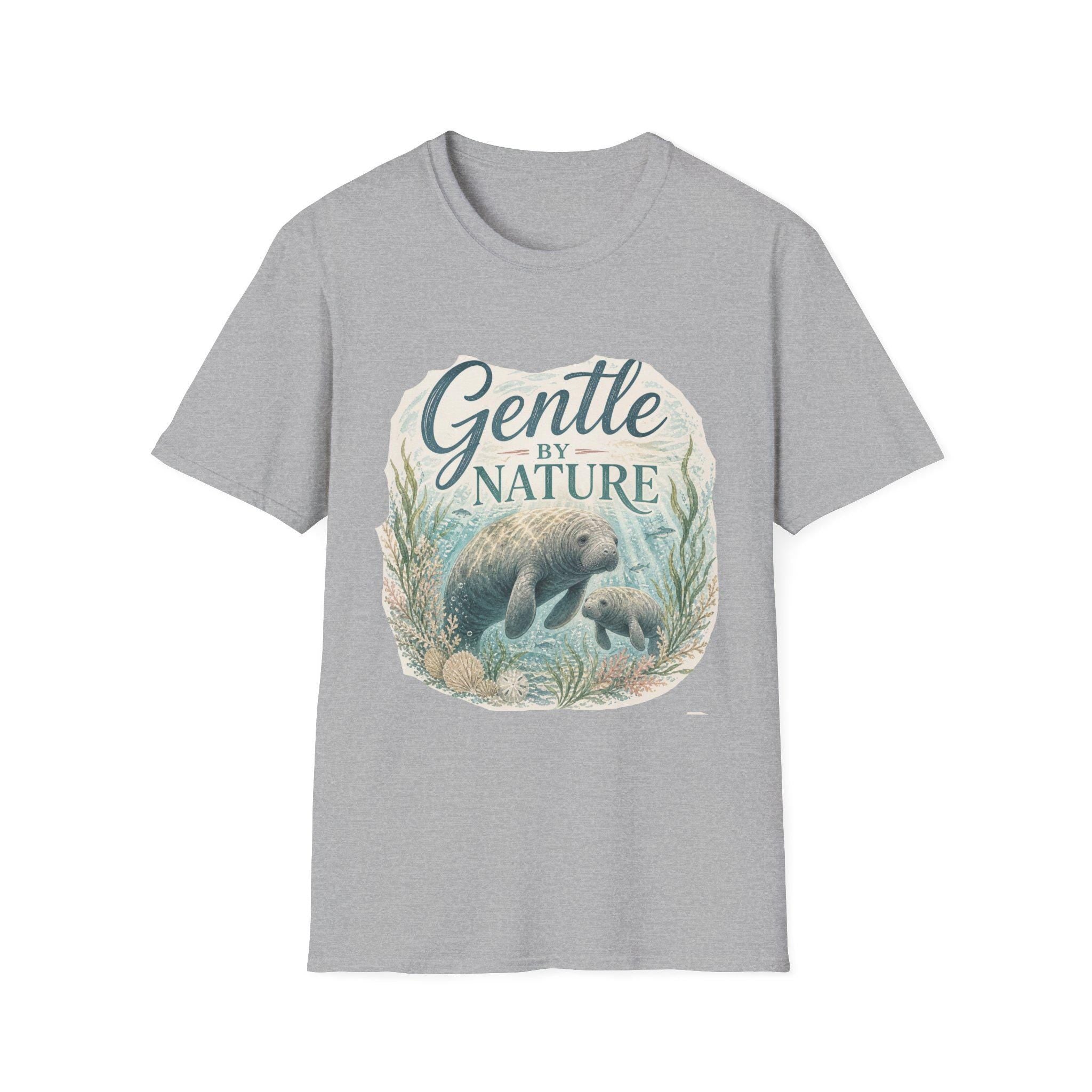 Gentle by Nature Manatee Illustration T-Shirt | Ocean Wildlife Tee