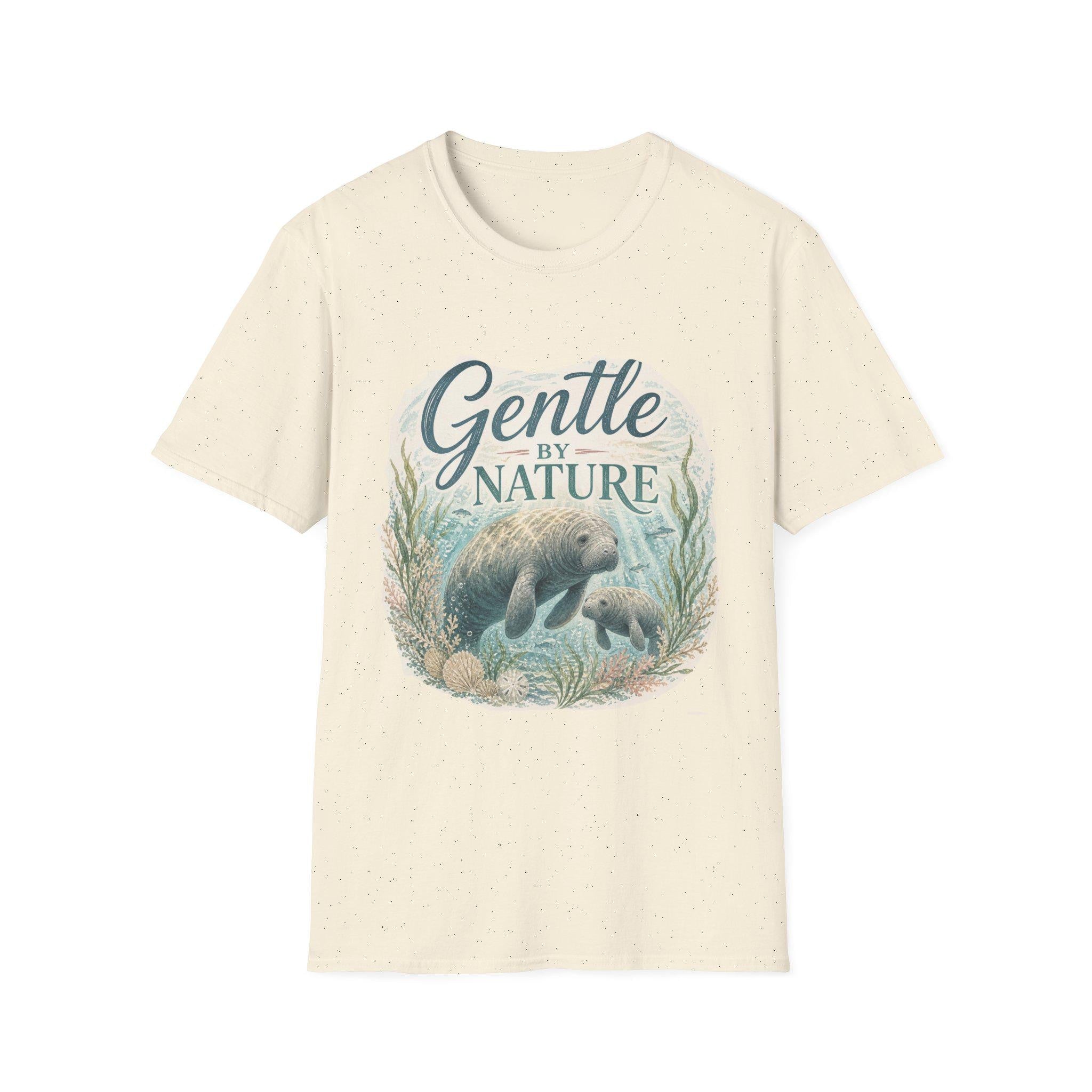 Gentle by Nature Manatee Illustration T-Shirt | Ocean Wildlife Tee