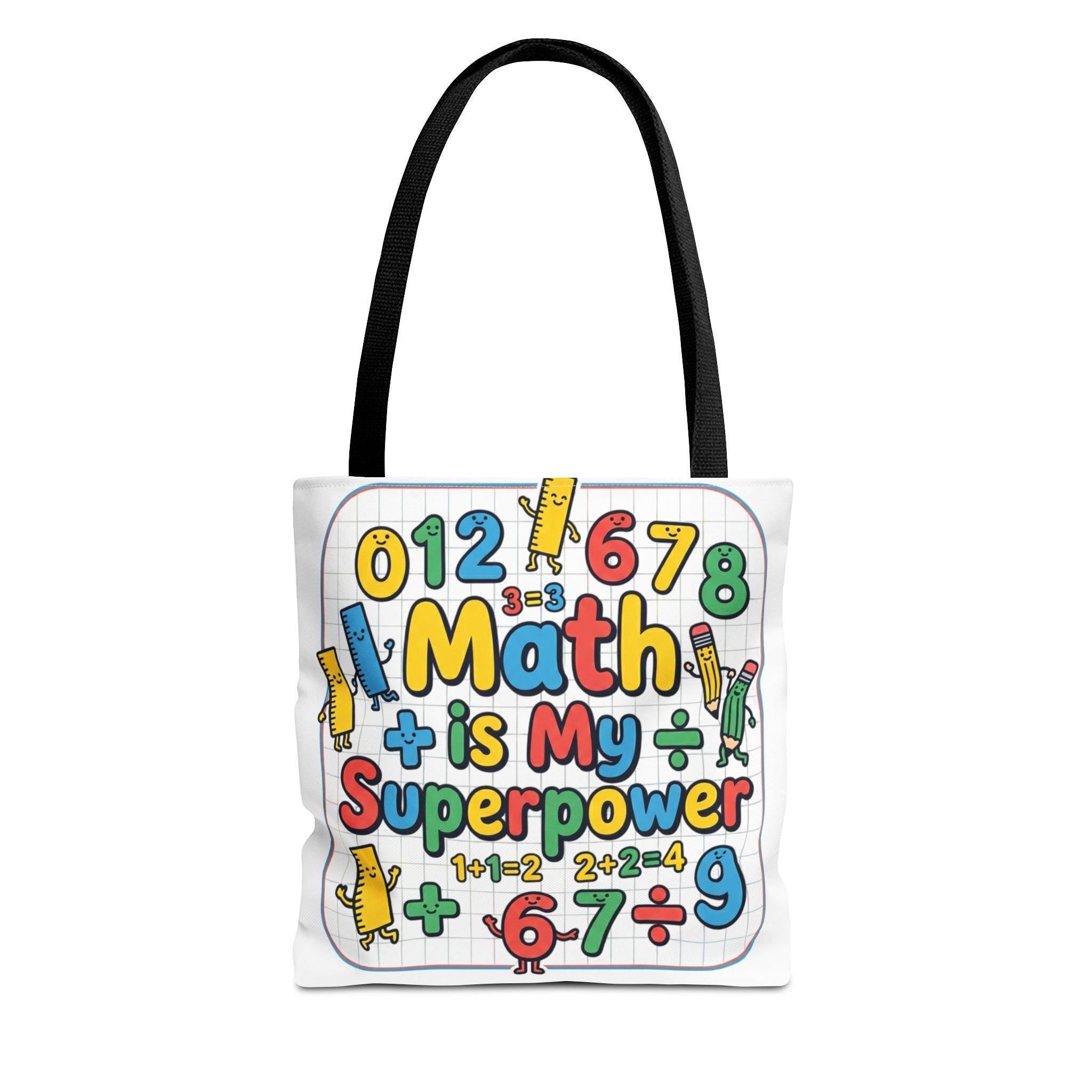 Math Superpower Tote Bag | Teacher School Math Design