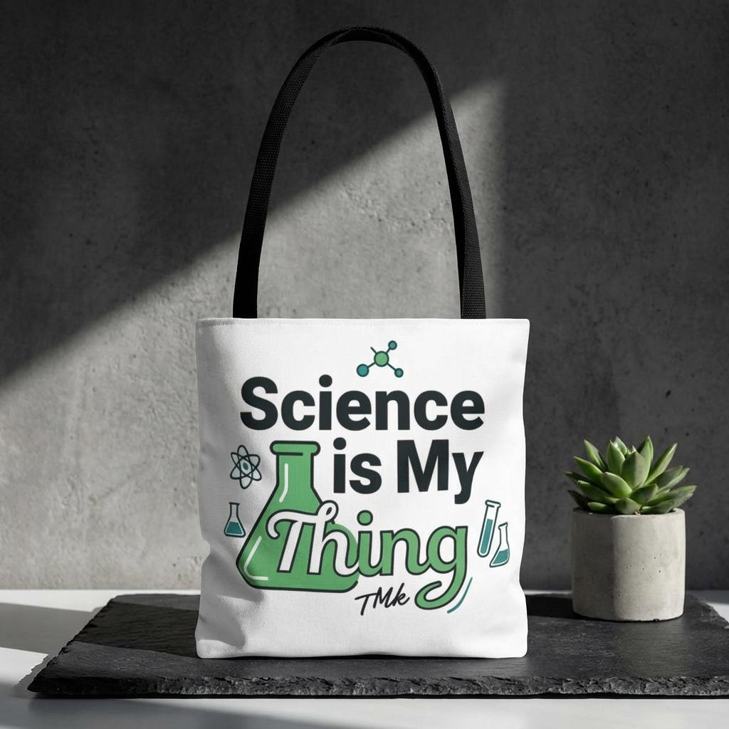 Science Is My Thing tote bag | chemistry beakers design