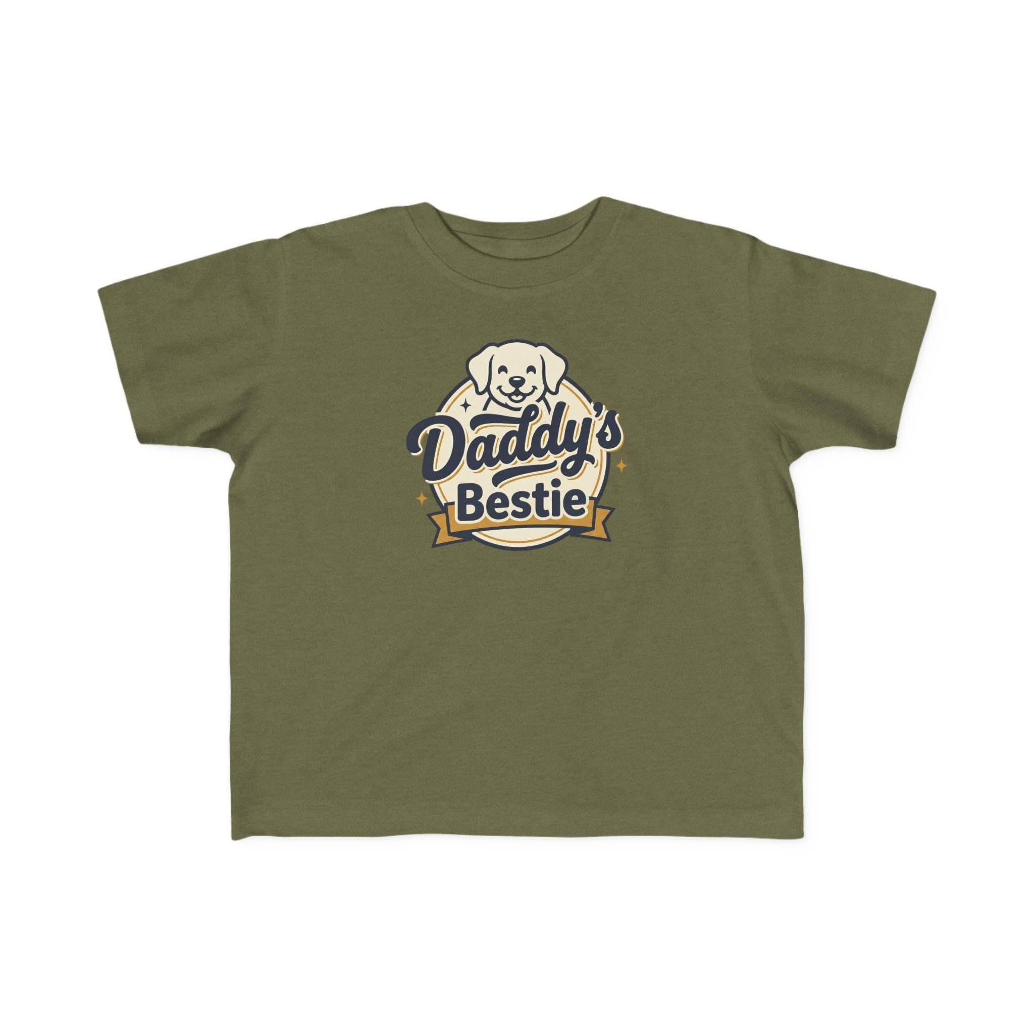 Daddy's Bestie Toddler Tee | Puppy Graphic, Kids Shirt