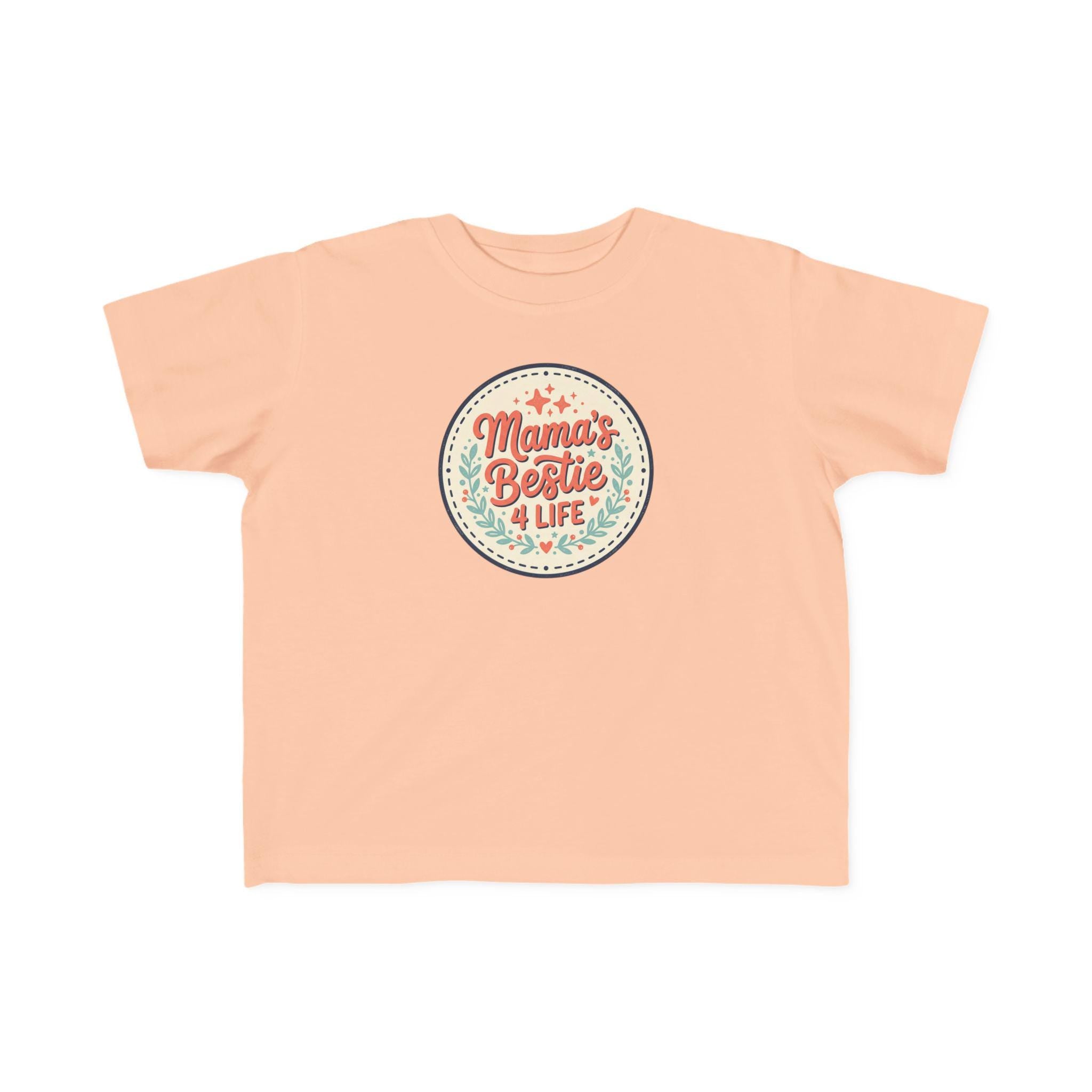 Mama's Bestie & Life toddler tee | retro badge design