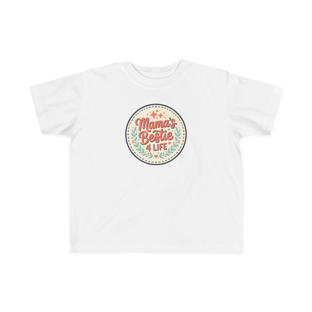 Mama's Bestie & Life toddler tee | retro badge design