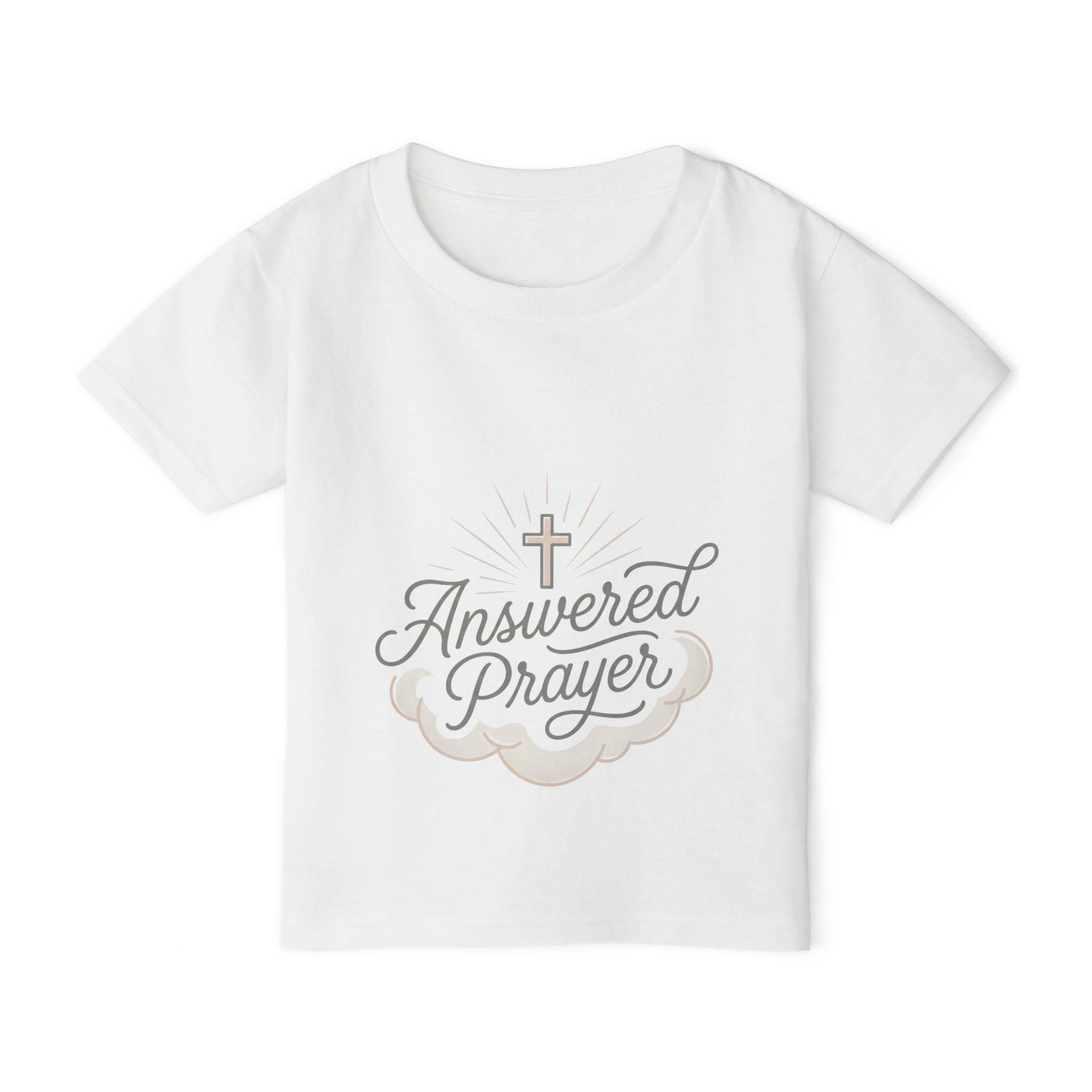 Answered Prayer Toddler T-shirt | Religious Cross Cloud Design