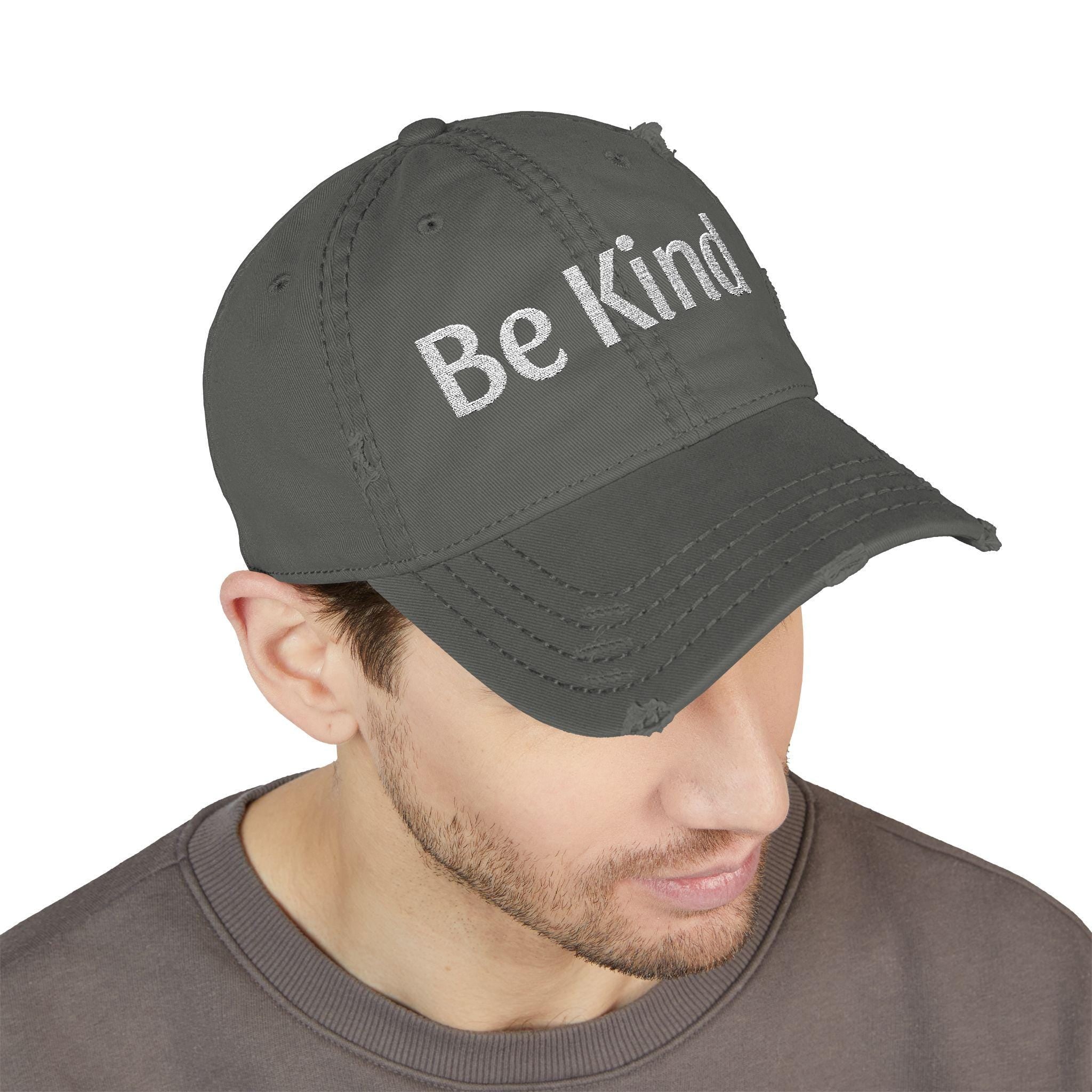 Be Kind Embroidered Hat | Distressed Dad Cap