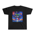 Alien UFO with American Flags Youth Tee | Patriotic Fourth of July Space