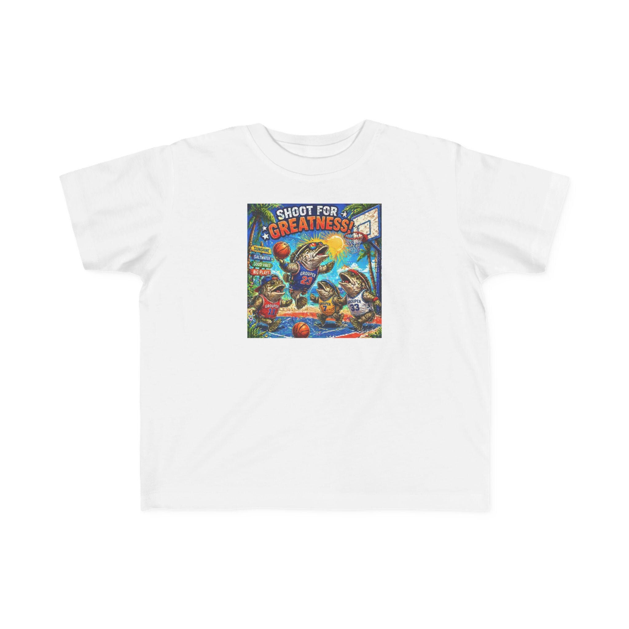 Shoot for Greatness Toddler T-Shirt | Basketball Kids Tee