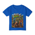 Race Like a Dino Toddler T-shirt | Dinosaur Motocross Dirt Bike Graphic