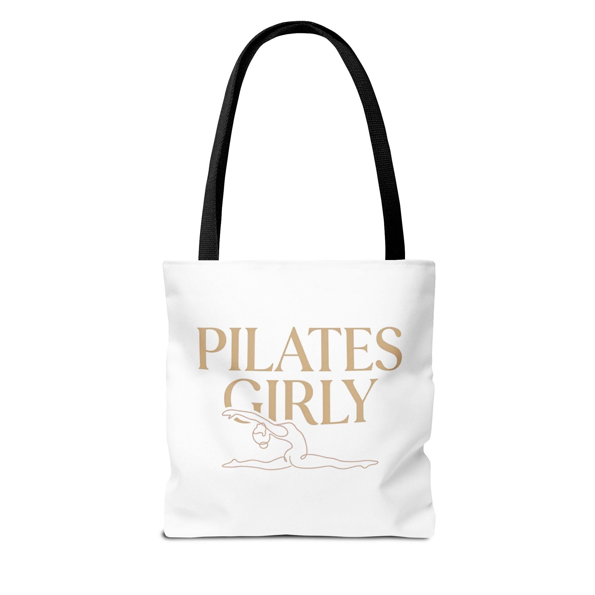 Pilates Girly Tote Bag | Fitness Pilates Illustration, Lightweight Canvas