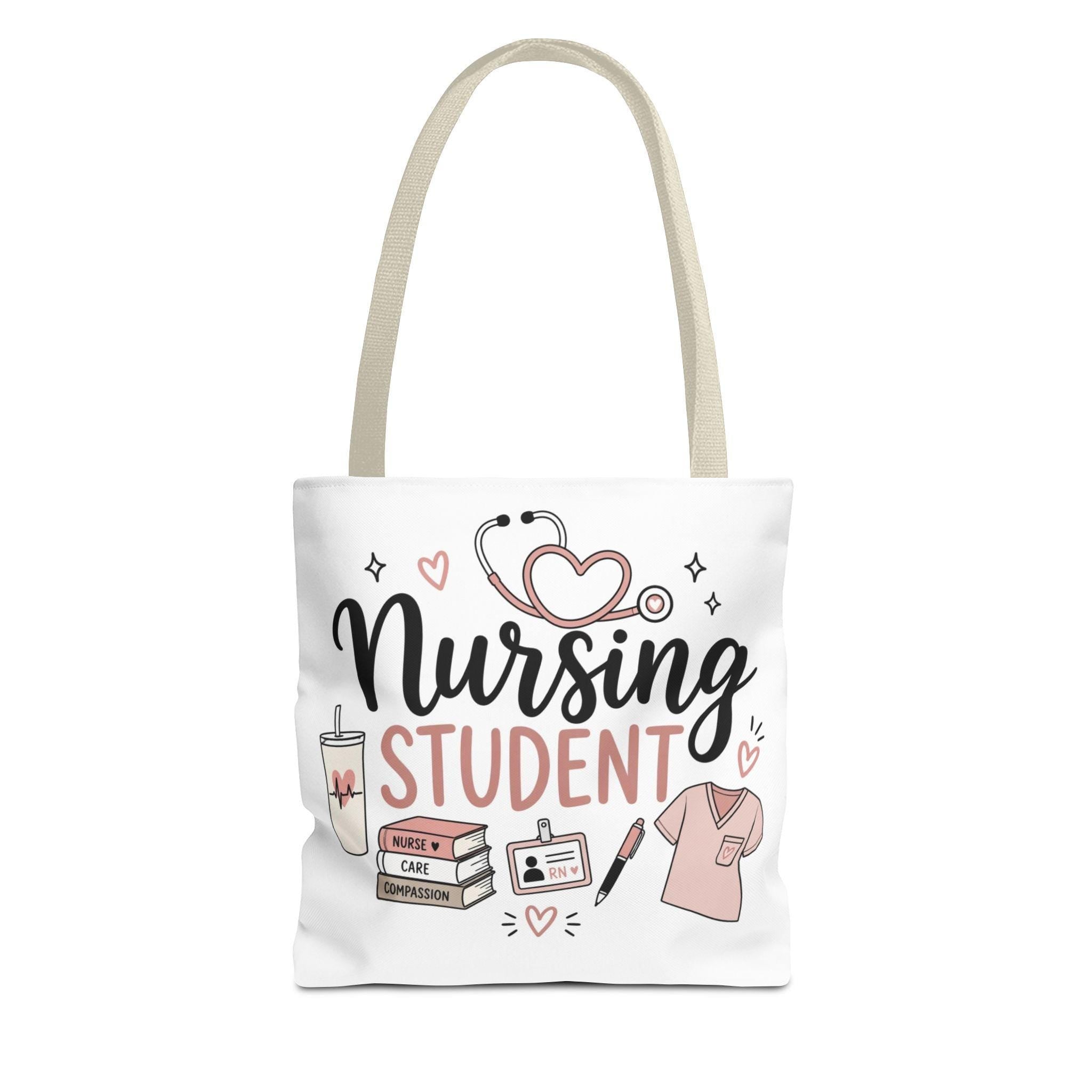 Nursing Student Illustration Tote Bag | Nursing-themed AOP Tote