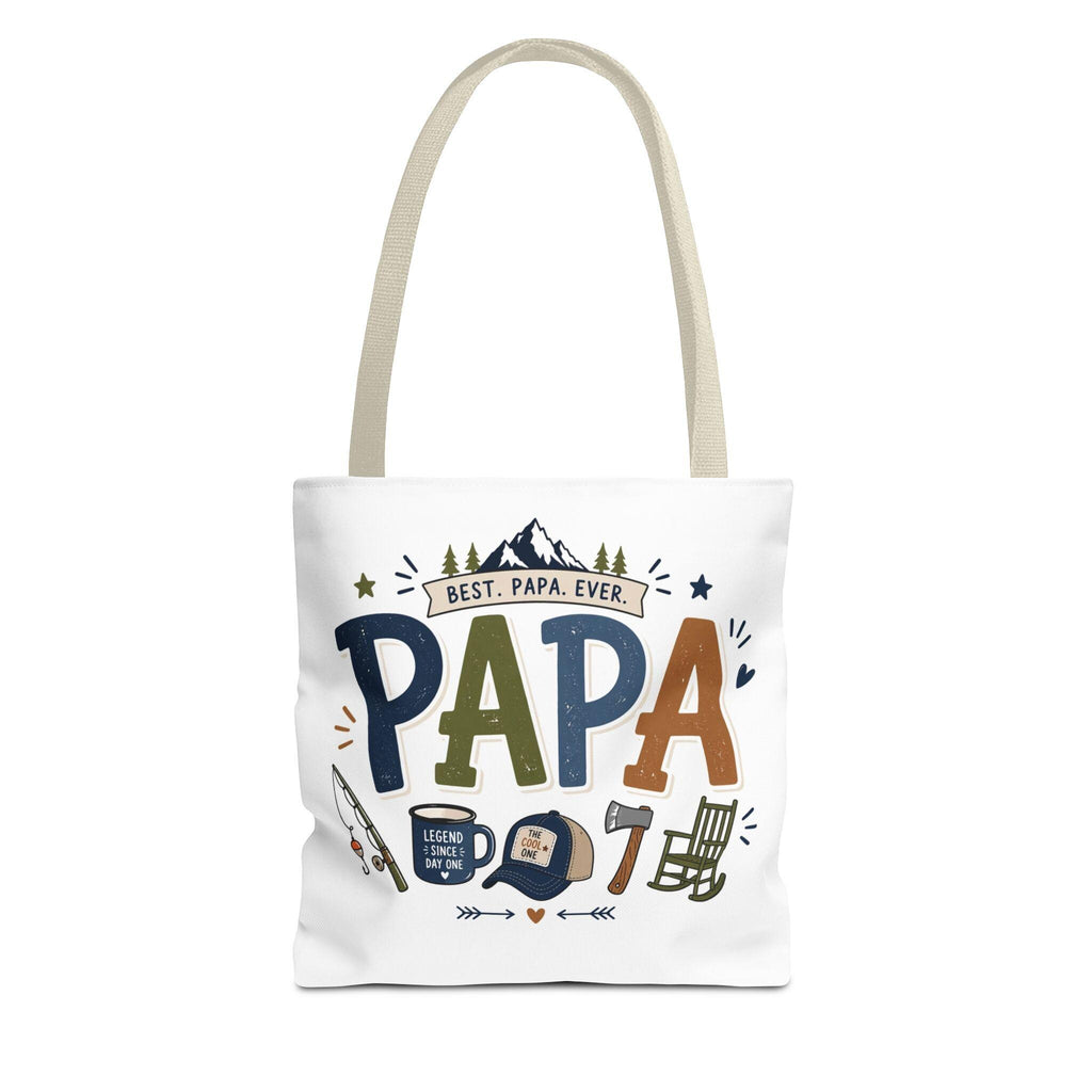 Papa Tote Bag | Fishing, Coffee, Axe, Rocking Chair Icons