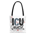 ICU Nurse design Tote Bag | Stethoscope Heartbeat Graphics