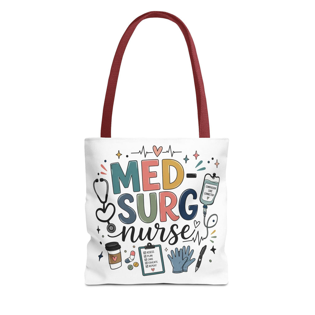 Med-Surg Nurse tote bag | Medical Nursing design, stethoscope IV clipboard